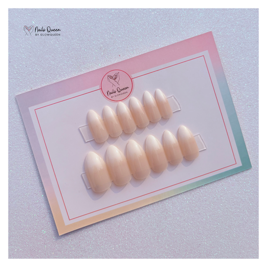 Nude Ombre Almond Press-On Nails