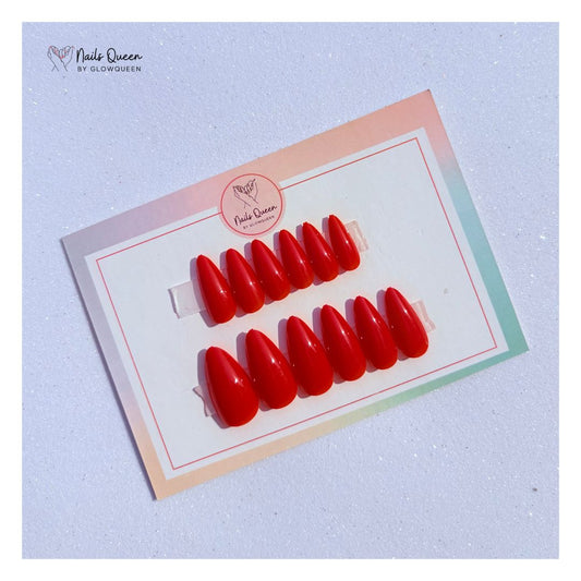 Red Almond Press-ON Nails