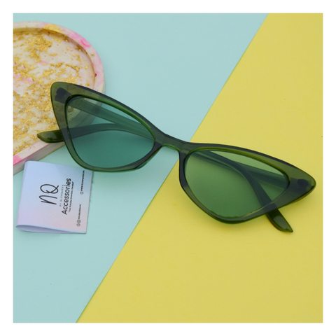 Green Cat-Eye Sunglasses