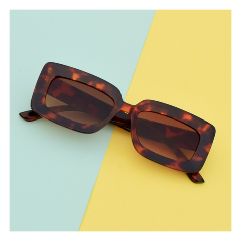 Leopard Square Sunglasses